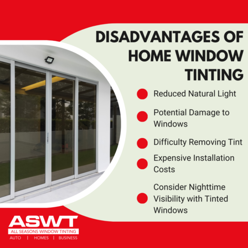 disadvantages of home window tinting